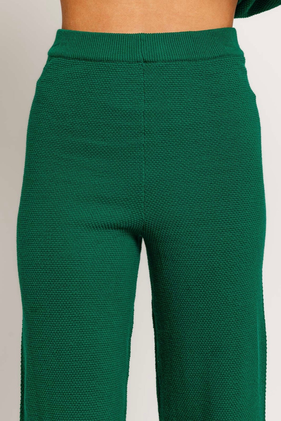 Green knit pants