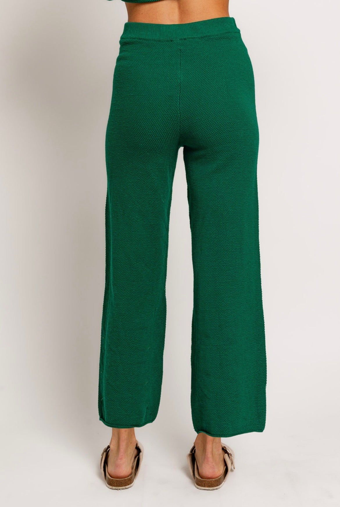 Green knit pants