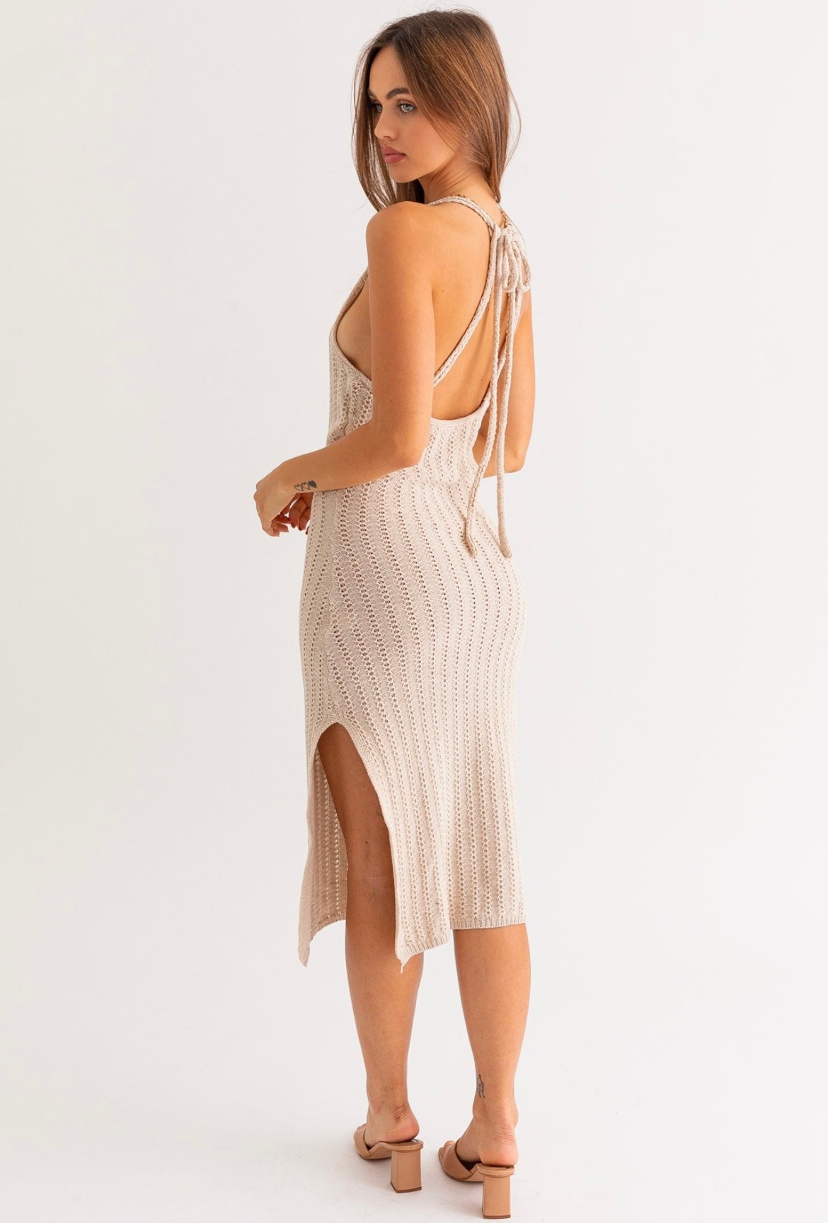 Meadow halter midi dress