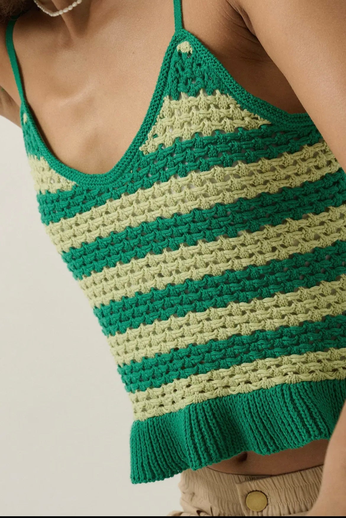 Stripe scoop neck cami