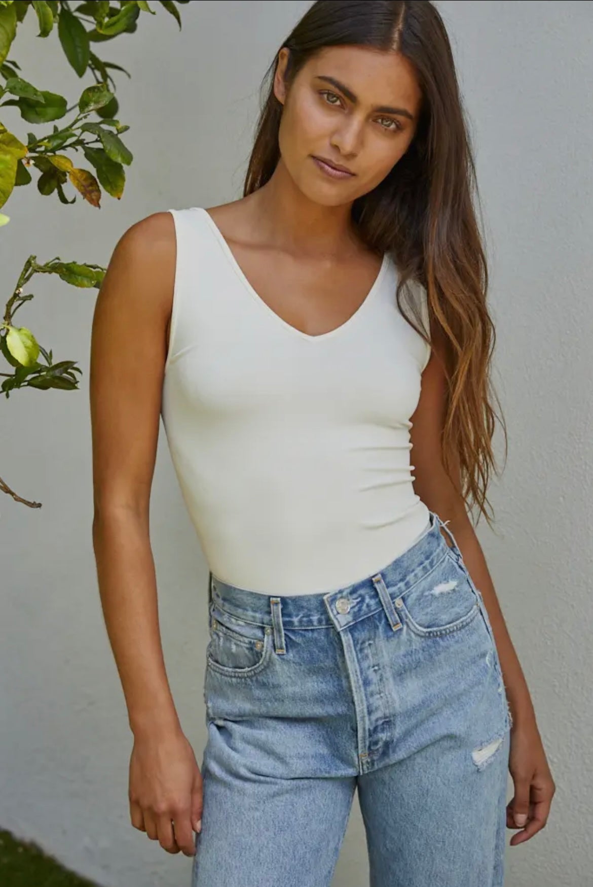 Cream reversable tank