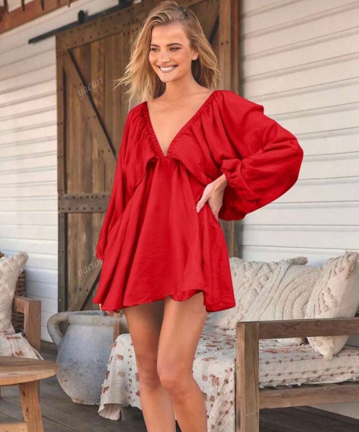 Lindsey dress red