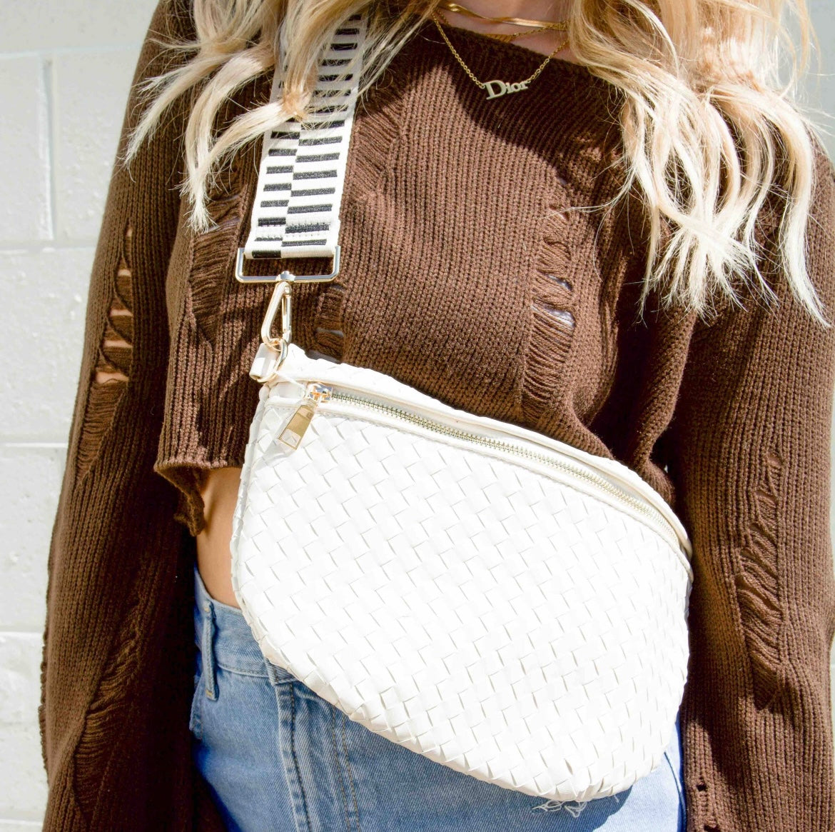 Cream Chelsea bum bag