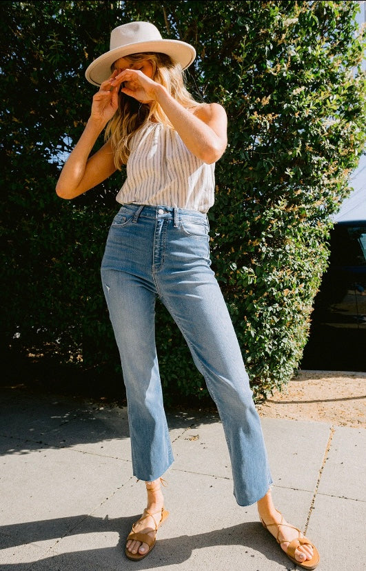 Luna vervet high rise straight denim