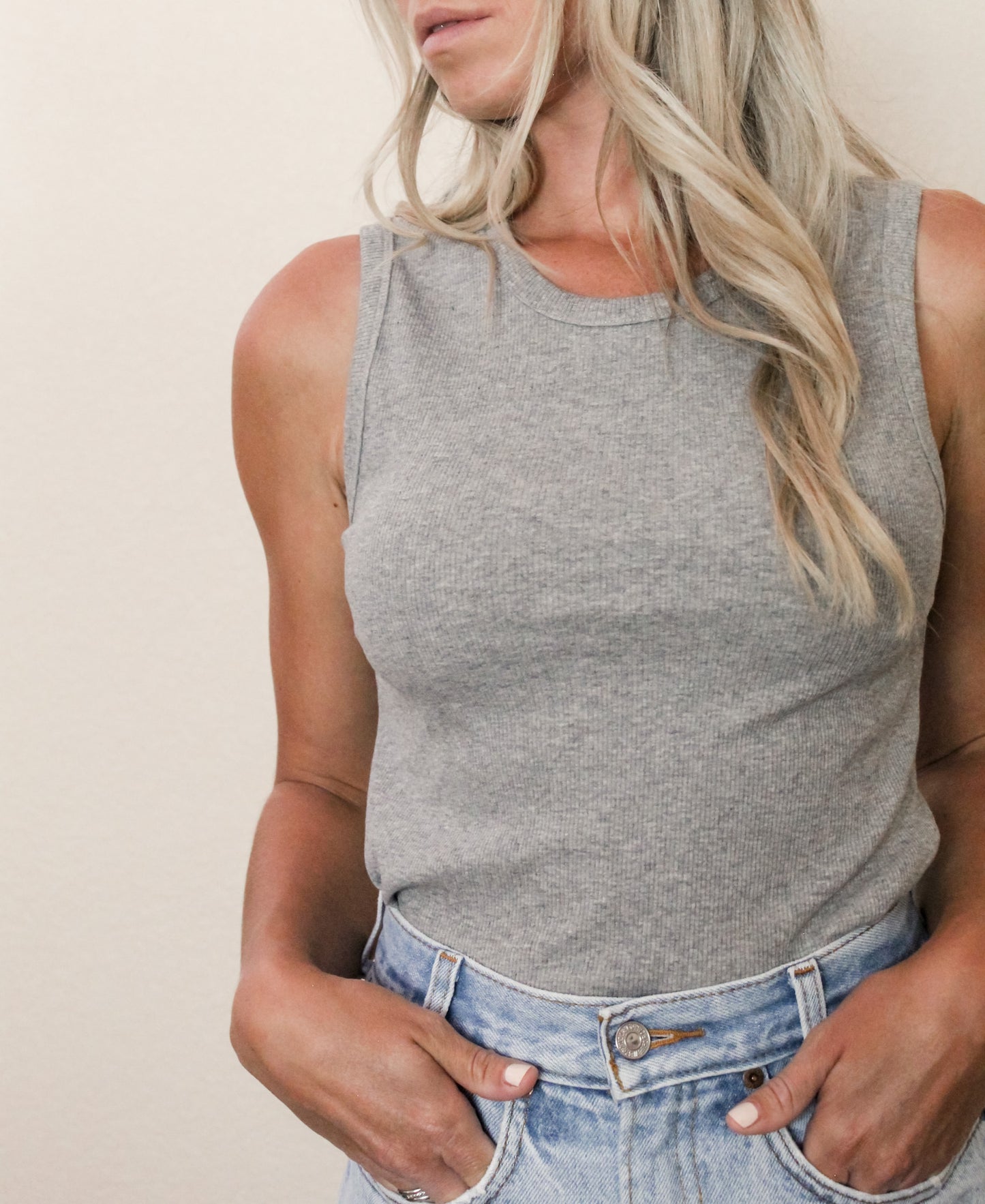 Heather grey tank