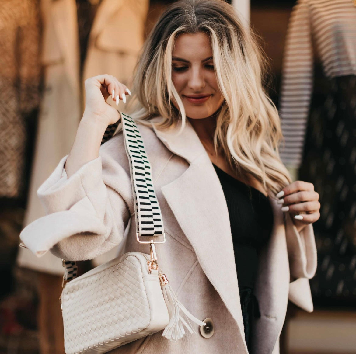 Cream crossbody bag