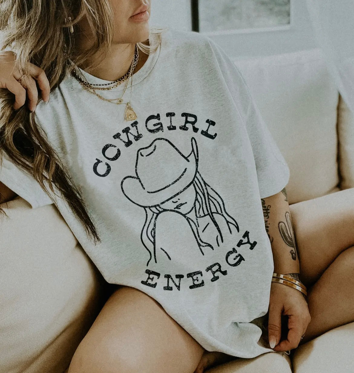 Cowgirl energy graphic tee