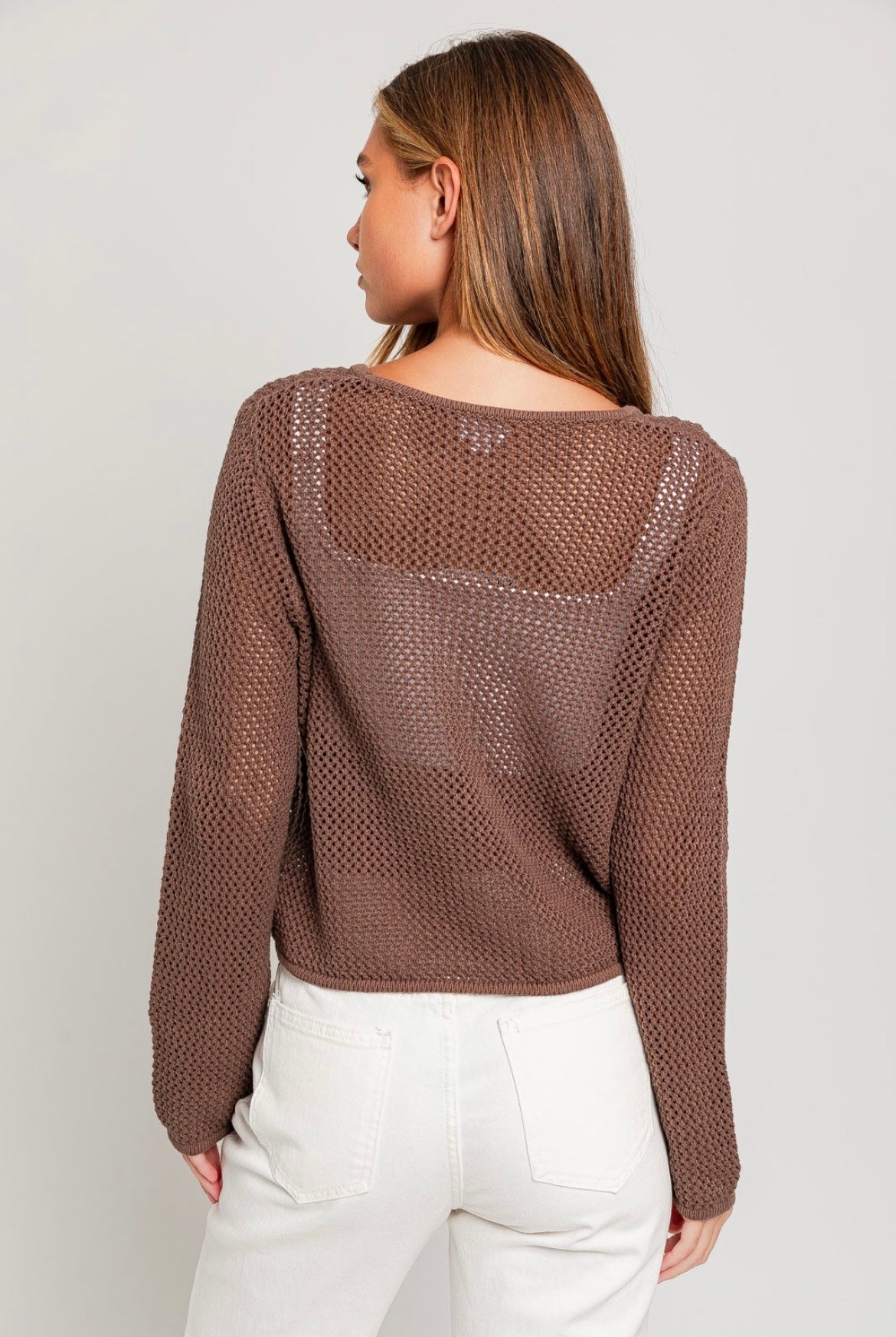 Round neck sweater top