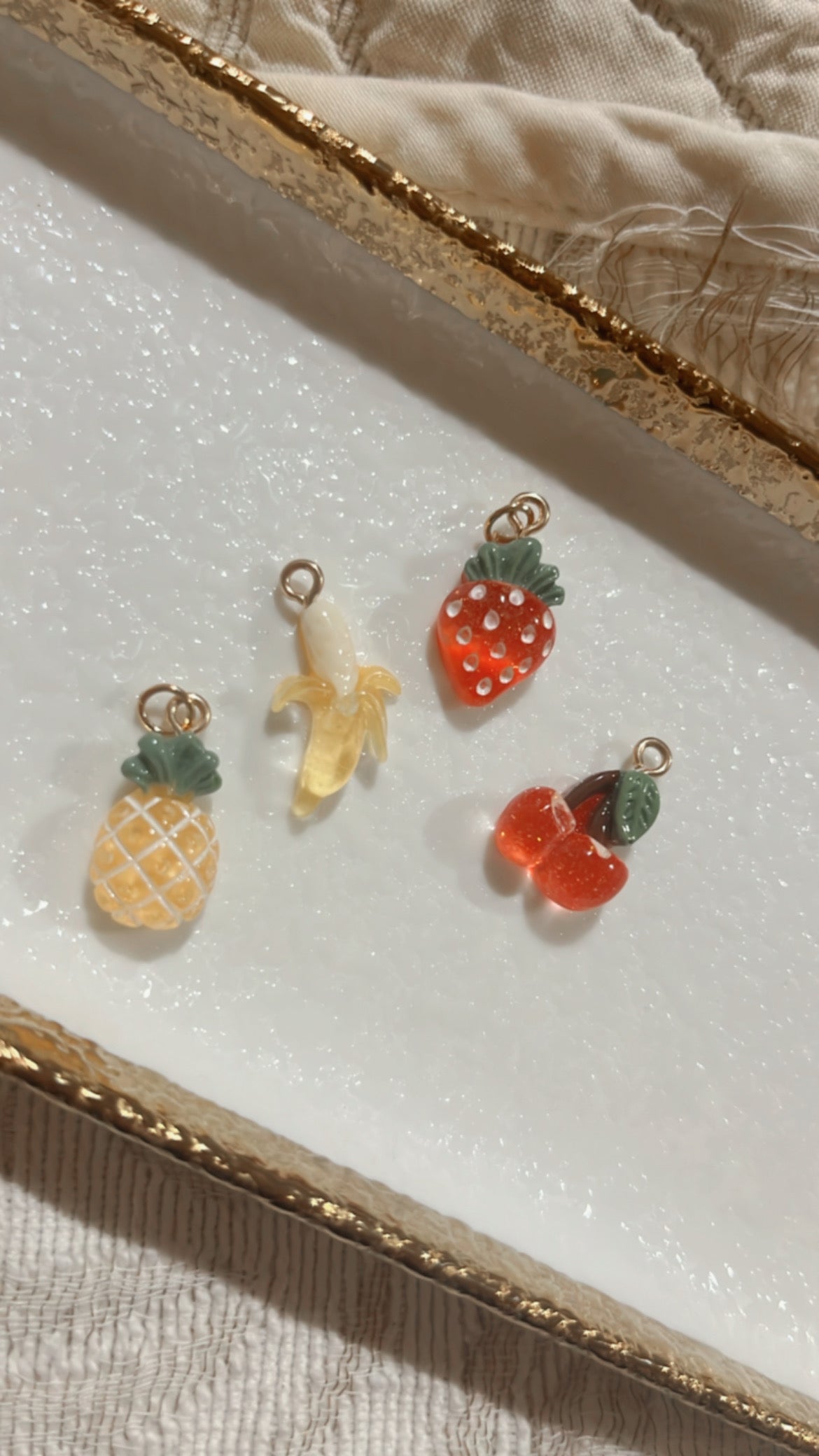 Mini fruit charms