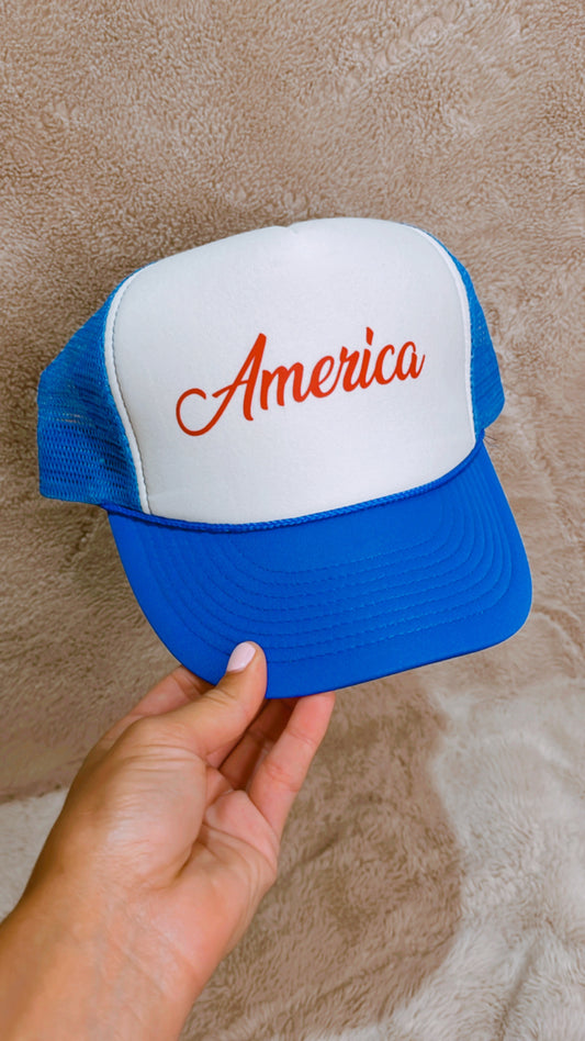 Red, White & Blue America trucker  *PRE ORDER*