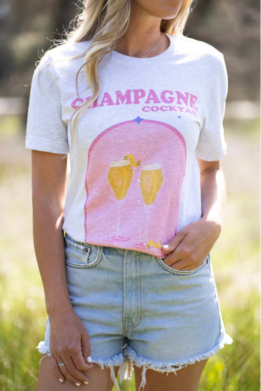 Champagne cocktail tee