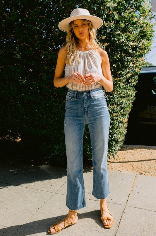 Luna vervet high rise straight denim